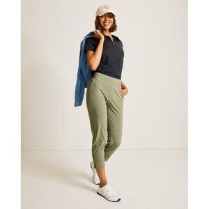 Tommy Bahama Sz XL Alicia Island Zone Cropped Easy Pants Tea Leaf Green Womens